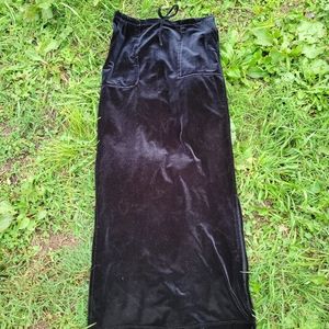 COPY - ❄️Black Velvet Maxi Skirt w/Side Split